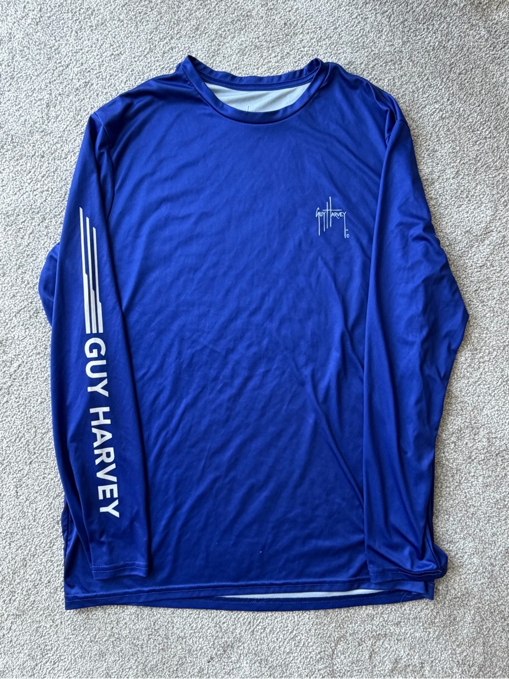 Guy Harvey Men’s Mahi Fishing Shirt Long Sleeve Performance Blue XL